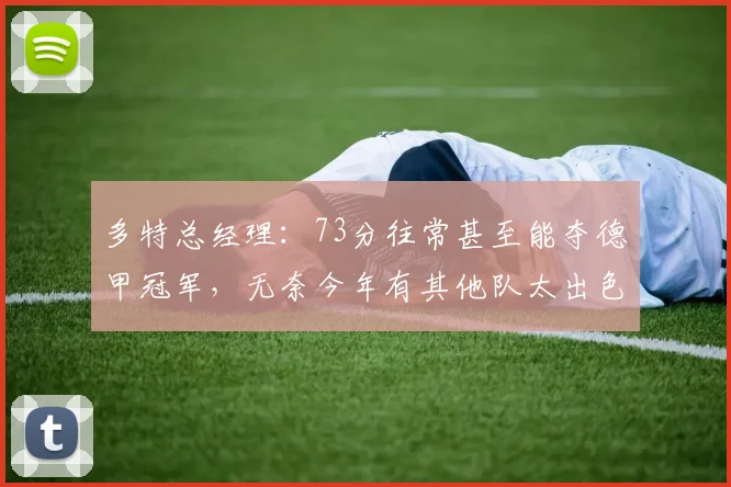 多特总经理：73分往常甚至能夺德甲冠军，无奈今年有其他队太出色